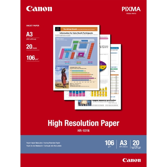 Picture of Canon HR-101N High Resolution Paper A3 - 20 Sheets