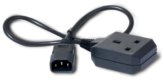 Picture of APC C14/BS1363 0.6m Black C14 coupler