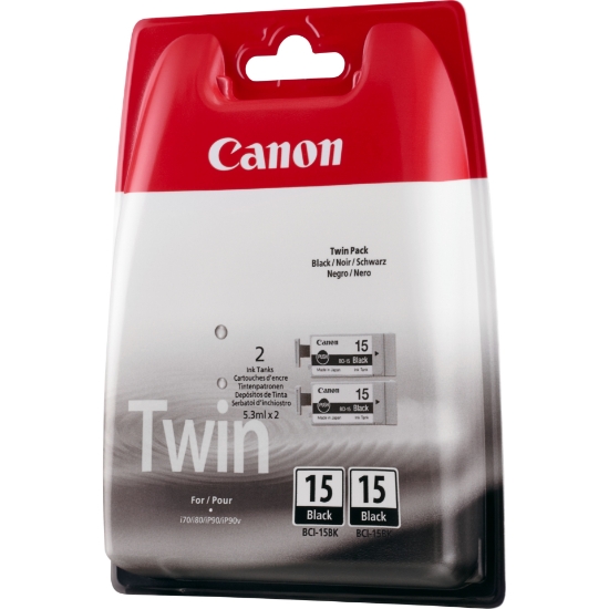 Picture of Canon BCI-15BK Black Ink Cartridge (Twin Pack)