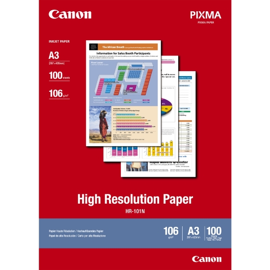 Picture of Canon HR-101N High Resolution Paper A3 - 100 Sheets