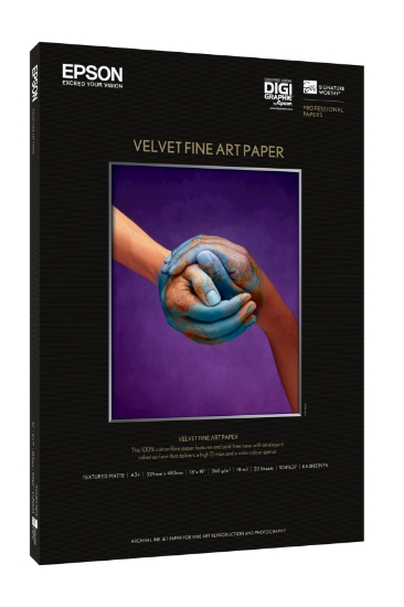 Picture of Epson Velvet Fine Art Paper, A3+, 260g/m², 20 Blatt