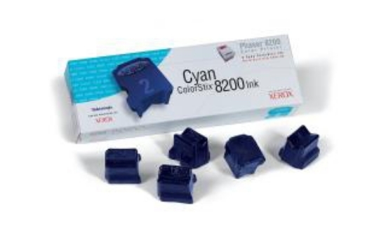 Picture of Xerox GENUINE 5 CYAN COLORSTIX 8200 INK ink stick