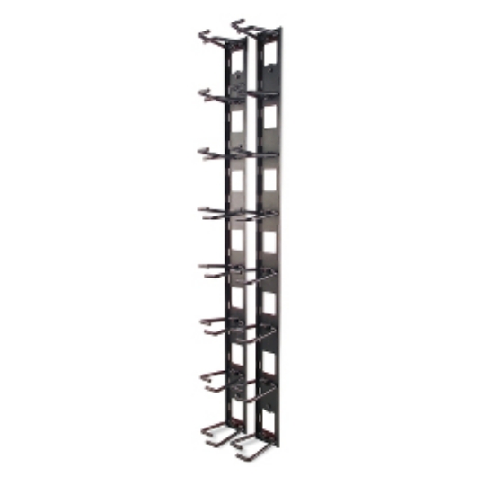 Picture of APC NetShelter Cable Management, Vertical Cable Manager, Cable Rings, Set of 8, Black, 55 mm x 766 mm x 85 mm