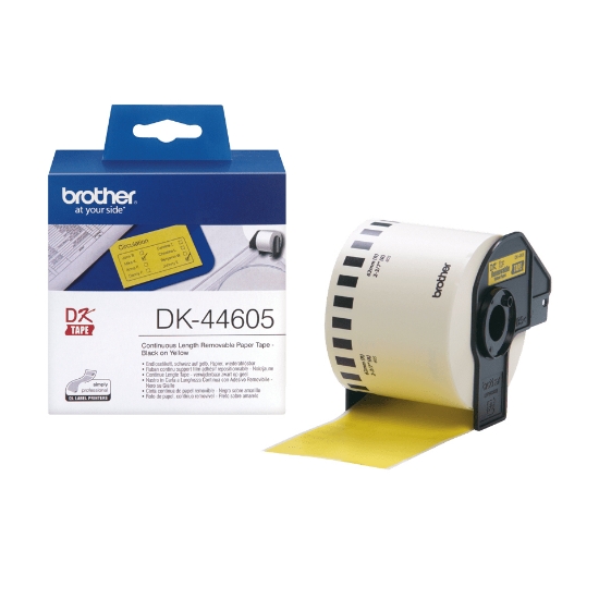 Picture of Brother DK-44605 printer label Yellow