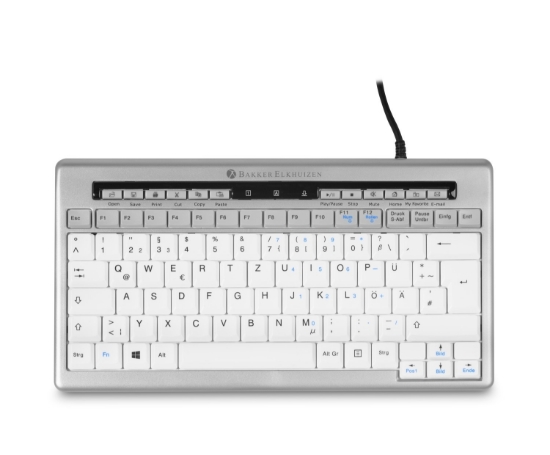 Picture of BakkerElkhuizen S-board 840 keyboard Office USB QWERTZ German Light grey, White