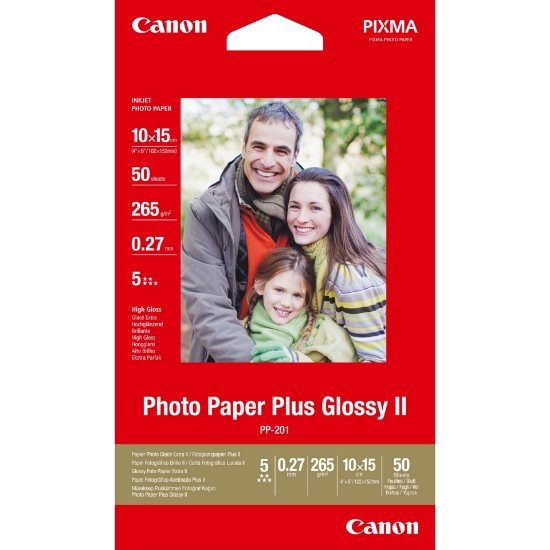 Picture of Canon PP-201 Glossy II Photo Paper Plus 4x6" - 50 Sheets