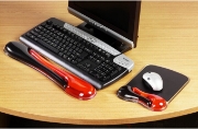 Picture of Kensington Duo Gel Mouse Pad with Integrated Wrist Support - Red/Black