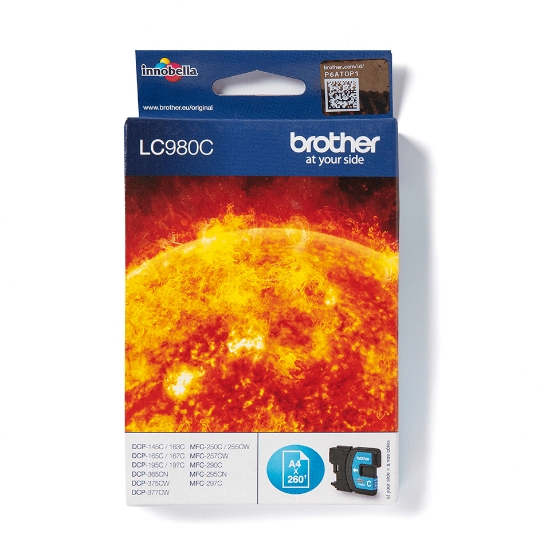 Picture of Brother LC980C ink cartridge 1 pc(s) Original Cyan