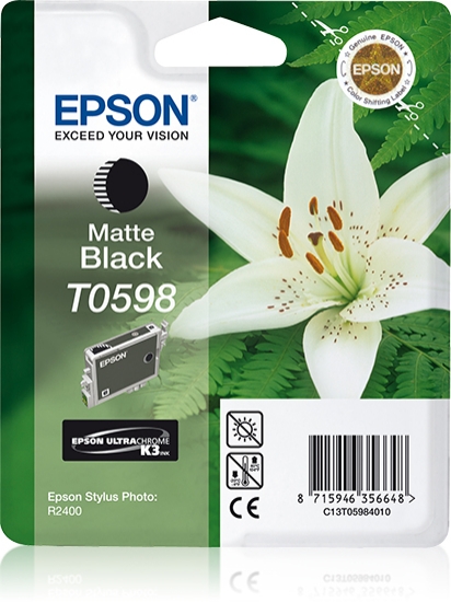 Picture of Epson Lily Singlepack Matte Black T0598 Ultra Chrome K3