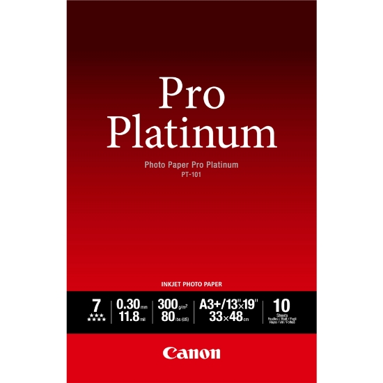Picture of Canon PT-101 Pro Platinum Photo Paper A3 Plus - 10 Sheets