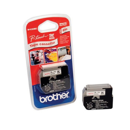 Picture of Brother M-K222BZ label-making tape Red on white