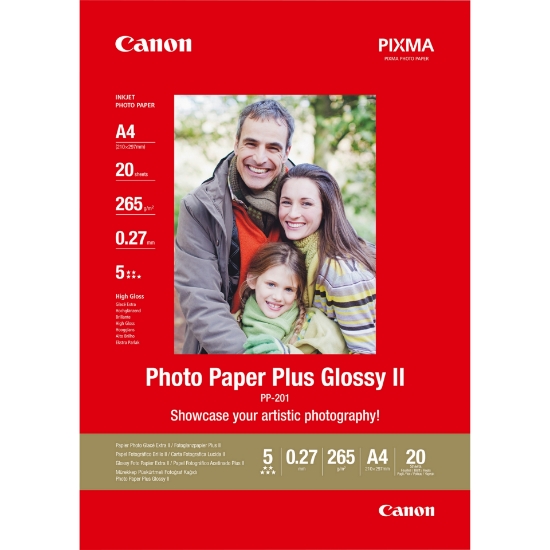 Picture of Canon PP-201 Glossy II Photo Paper Plus A4 - 20 Sheets