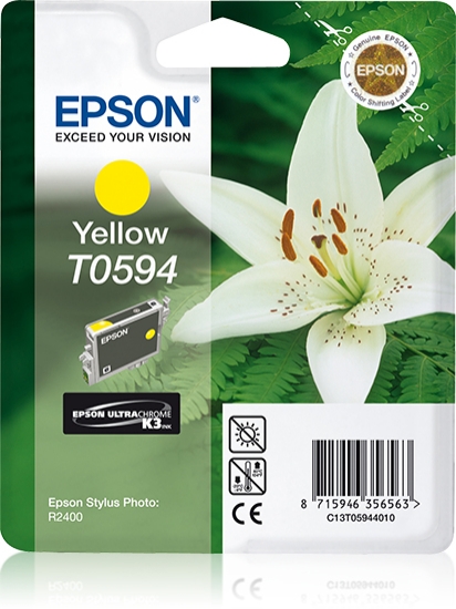 Picture of Epson Singlepack Yellow T0594 Ultra Chrome K3