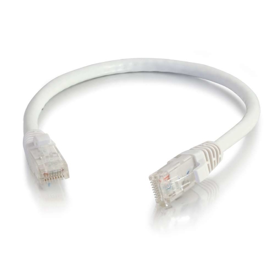 Picture of C2G 0.5m Cat6 Booted Unshielded (UTP) Network Patch Cable - White