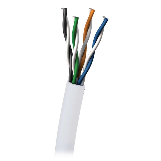 Picture of C2G Cat5E 350MHz UTP Solid PVC CMR Cable 305m networking cable White U/UTP (UTP)