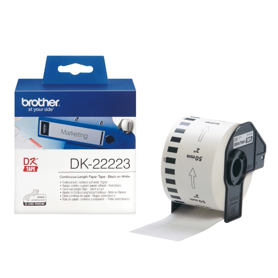 Picture of Brother DK-22223 printer label White