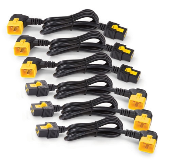 Picture of APC Power Cord Kit (6 ea), Locking, C19 to C20 (90 Degree), 1.8m