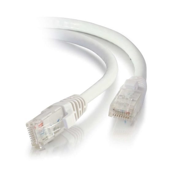 Picture of C2G 0.5m Cat5e Booted Unshielded (UTP) Network Patch Cable - White