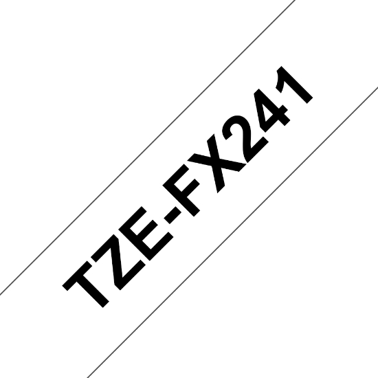 Picture of Brother TZE-FX241 label-making tape Black on white TZ