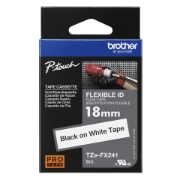 Picture of Brother TZE-FX241 label-making tape Black on white TZ