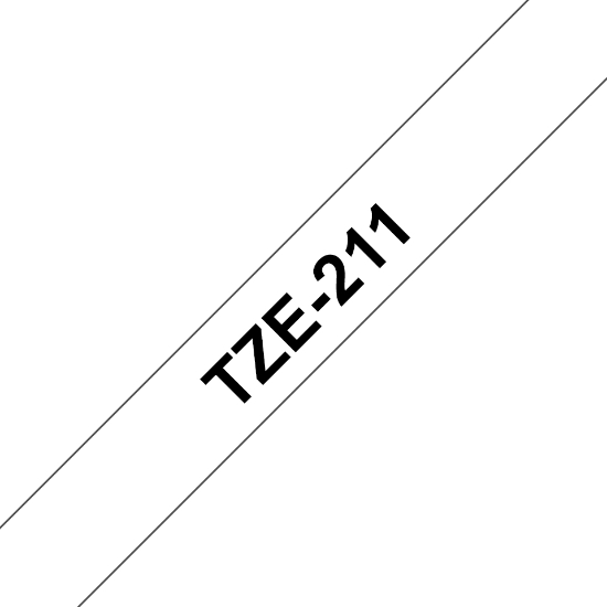 Picture of Brother TZe-211 label-making tape Black on white