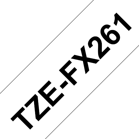 Picture of Brother TZE-FX261 label-making tape Black on white