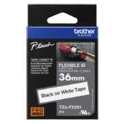 Picture of Brother TZE-FX261 label-making tape Black on white