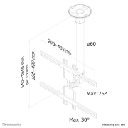 Picture of Neomounts FPMA-C400SILVER Monitor/TV mount ceiling 32-60" - h 64-104 cm