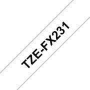 Picture of Brother TZE-FX231 label-making tape Black on white TZ