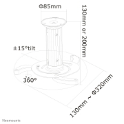 Picture of Neomounts BEAMER-C80 Beamer ceiling mount - h 13-20 cm - full motion