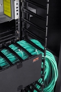 Picture of APC NetShelter SX, Networking Rack Enclosure, 42U, Black, 1991H x 750W x 1070D mm with Casters, Feet, Vertical Cable Managers, Side Panels