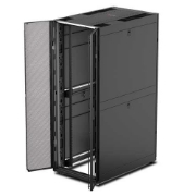 Picture of APC NetShelter SX, Networking Rack Enclosure, 42U, Black, 1991H x 750W x 1070D mm with Casters, Feet, Vertical Cable Managers, Side Panels