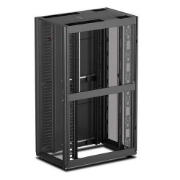 Picture of APC NetShelter SX, Networking Rack Enclosure, 42U, Black, 1991H x 750W x 1070D mm with Casters, Feet, Vertical Cable Managers, Side Panels