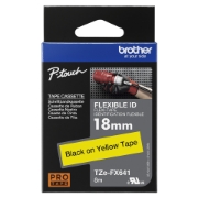 Picture of Brother TZE-FX641 label-making tape Black on yellow TZ