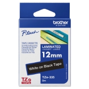 Picture of Brother TZE-335 label-making tape White on black TZ