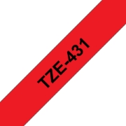 Picture of Brother TZE-431 label-making tape Black on red