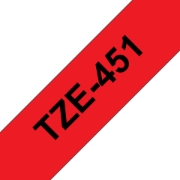 Picture of Brother TZE-451 label-making tape Black on red TZ