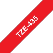 Picture of Brother TZE-435 label-making tape White on red