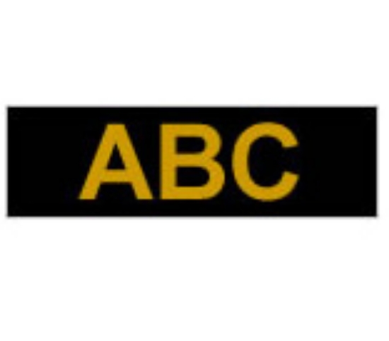 Picture of Brother Gloss Laminated Labelling Tape - 24mm, Gold/Black label-making tape TZ