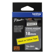 Picture of Brother TZE-S641 label-making tape Black on yellow TZ
