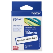 Picture of Brother TZE-241 label-making tape Black on white