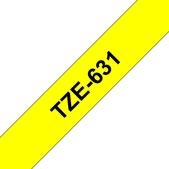 Picture of Brother TZE-631 label-making tape Black on yellow