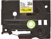Picture of Brother TZE-FX611 label-making tape Black on yellow