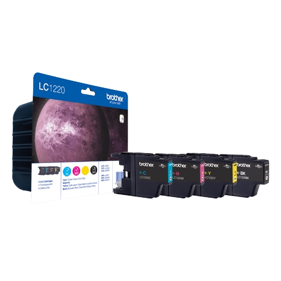 Picture of Brother LC1220VALBP ink cartridge 4 pc(s) Original Black, Cyan, Magenta, Yellow