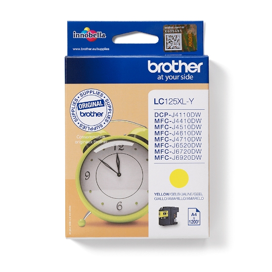 Picture of Brother LC-125XLY ink cartridge 1 pc(s) Original Yellow