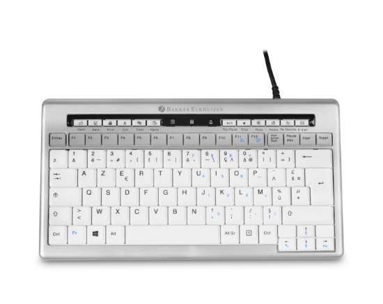 Picture of BakkerElkhuizen S-board 840 keyboard Office USB AZERTY French Light grey, White