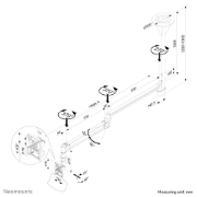 Picture of Neomounts FPMA-HAC100 Medical monitor arm ceiling 10-24" - h 0-170 cm - gas spring