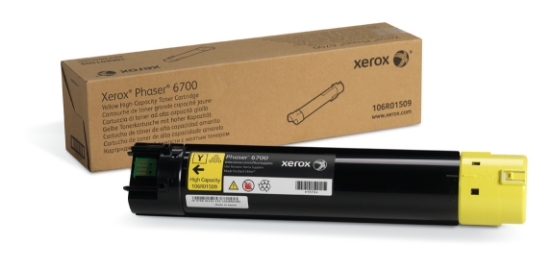 Picture of Xerox Genuine Phaser™ 6700 Yellow High capacity Toner Cartridge (12000 Pages) - 106R01509