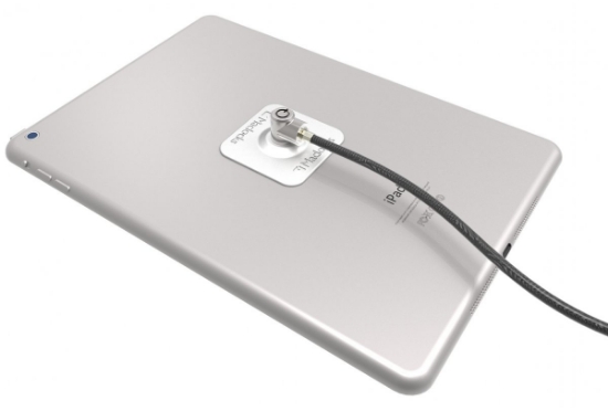 Picture of Compulocks Universal Tablet Lock Plate with Keyed Cable Lock Black