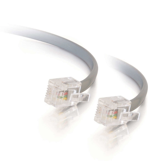 Picture of C2G 10m RJ11 6P4C Straight Modular Cable signal cable Grey